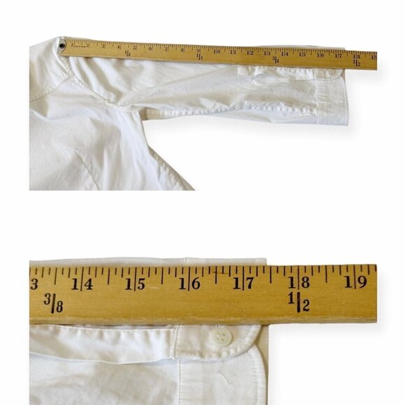 Prada White Stretch Cotton Button Down Shirt, size Italian 44/10 US, - Picture 14 of 15
